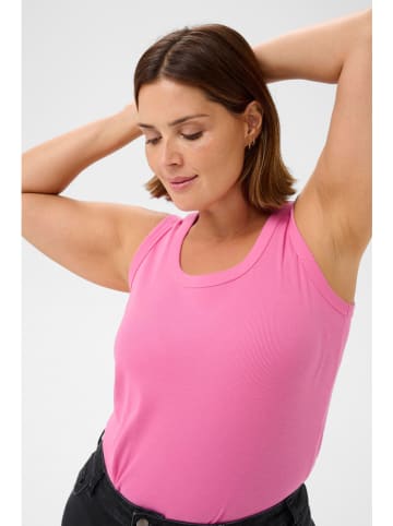 KAFFE curve Top w kolorze różowym