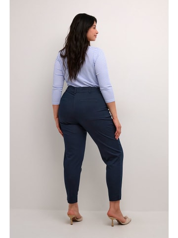 KAFFE curve Chinobroek "Leana" donkerblauw