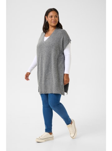 KAFFE curve Poncho in Grau