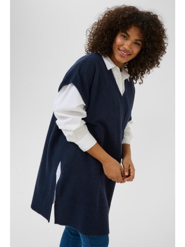 KAFFE curve Poncho donkerblauw