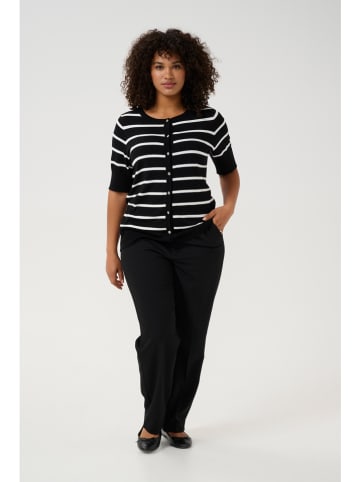 KAFFE curve Vest zwart/wit