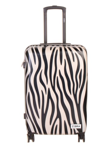 ZEBRA Walizka "Zebra" w kolorze czarno-kremowym - 40 x 66 x 25 cm