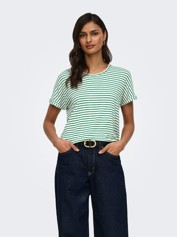 JDY Shirt "Sissy" in Weiß/ Grün