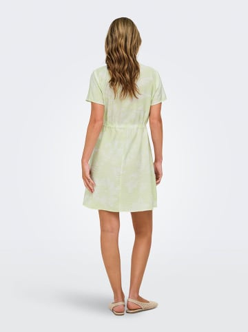 JDY Kleid "Troya" in Hellgrün/ Weiß