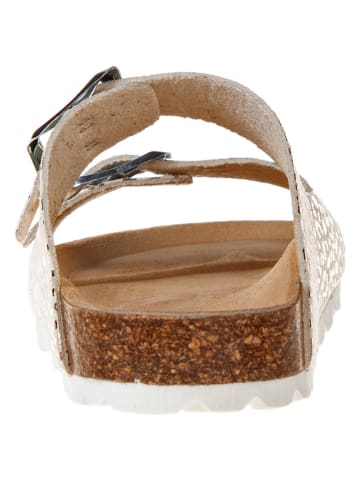 BIO PINGÜIN Klapki w kolorze złotym