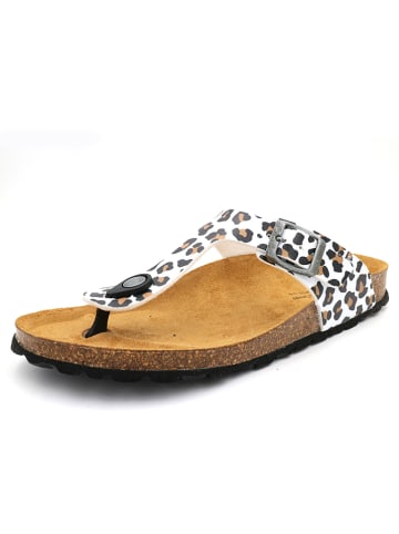 billowy Zehentrenner in Weiß/ Hellbraun