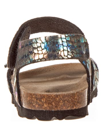 BIO PINGÜIN Sandały w kolorze antracytowym ze wzorem