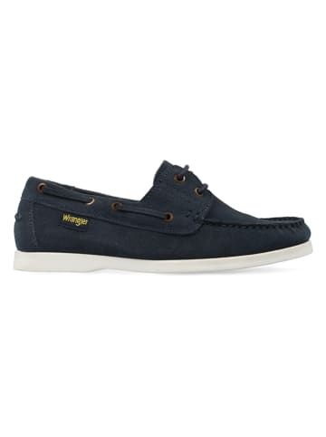 Wrangler Leder-Slipper in Dunkelblau