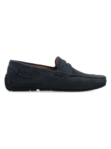 Wrangler Leder-Slipper in Dunkelblau