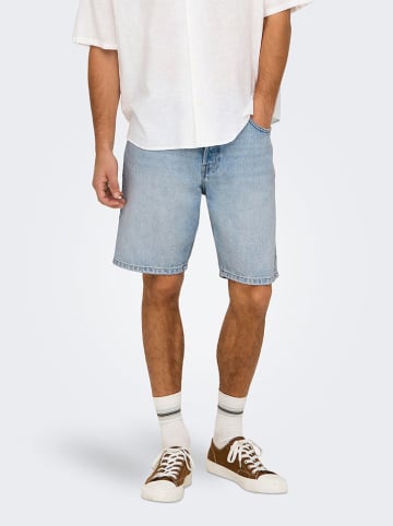 ONLY & SONS Bermudy dżinsowe "Onsedge" w kolorze błękitnym