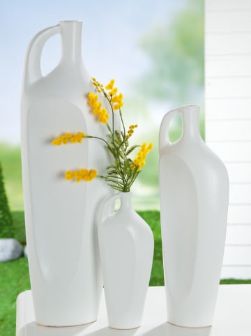 GILDE Wazon "Bianca" w kolorze białym - 10,5 x 25 x 6 cm