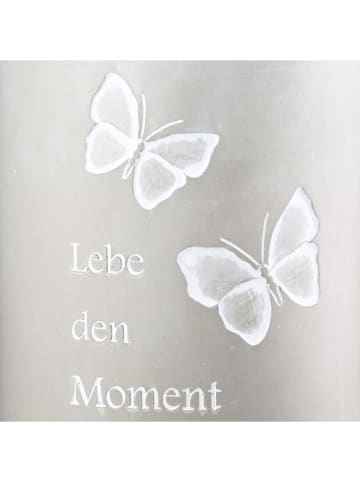 GILDE Schładzacz "Live in the moment" w kolorze szarym do wina - wys. 21,5 cm