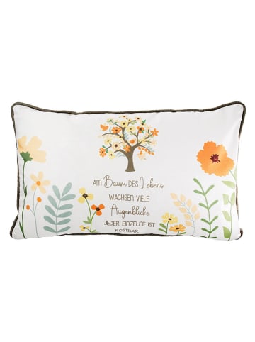 GILDE Kissen "Blütezeit" in Weiß/ Bunt - (L)30 x (B)50 cm