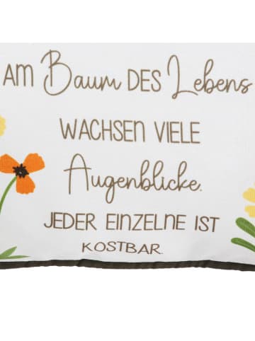 GILDE Kissen "Blütezeit" in Weiß/ Bunt - (L)30 x (B)50 cm