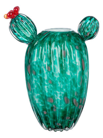 GILDE Wazon "Cactus Flower" w kolorze zielonym - 20 x 26 x 11 cm