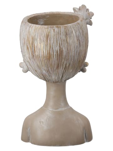 GILDE Osłonka "Adriana" w kolorze szarym na doniczkę - 13 x 24,5 x 11 cm