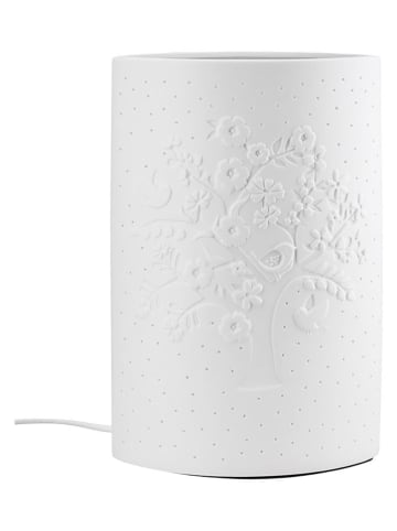 GILDE Lampa stołowa "Flowering Season" w kolorze białym - 18 x 28 x 10 cm
