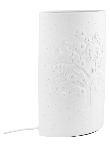 GILDE Lampa stołowa "Flowering Season" w kolorze białym - 18 x 28 x 10 cm