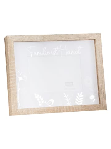 GILDE 2er-Set: Bilderrahmen "Blütezeit / Familie'' in Beige - (L)19,5 x (B)24,5 cm