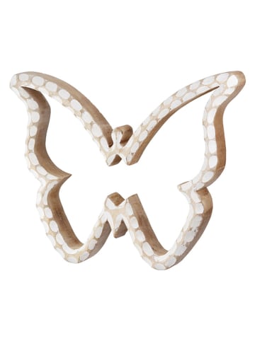 GILDE Dekoracja "Puntino" w kolorze beżowym - 21 x 19 x 3,5 cm