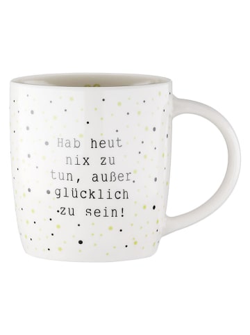 GILDE 2tlg. Set: Tasse & Trinkglas "Nix zu tun" in Weiß