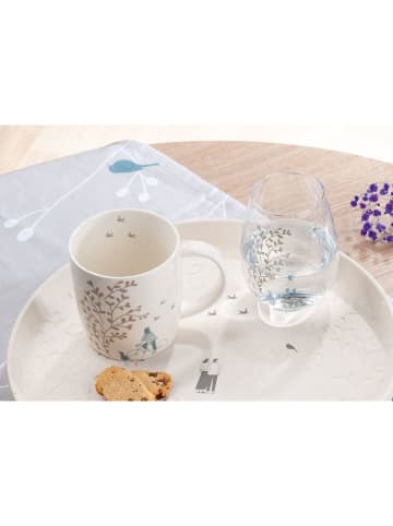 GILDE 2tlg. Set: Tasse & Trinkglas "Moments" in Weiß