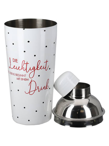 GILDE Shaker "Lightness" w kolorze białym do koktajli - wys. 24,5 x Ø 9 cm