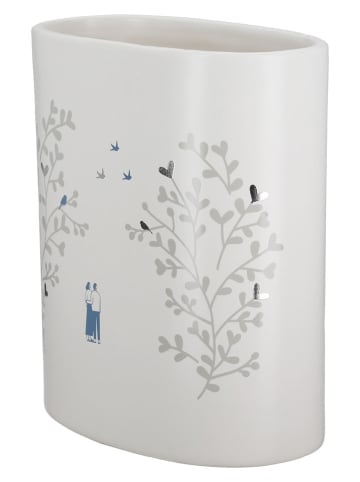 GILDE Vase "Moments" in Weiß - (B)22 x (H)25 x (T)12 cm