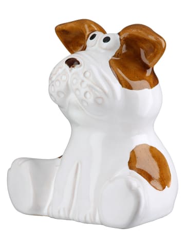 GILDE Figurka dekoracyjna "Harper" w kolorze biało-jasnobrązowym - 9 x 9 x 7,7 cm