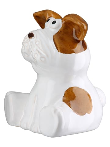 GILDE Dekofigur "Harper'' in Weiß/ Hellbraun - (B)9 x (H)9 x (T)7,7 cm