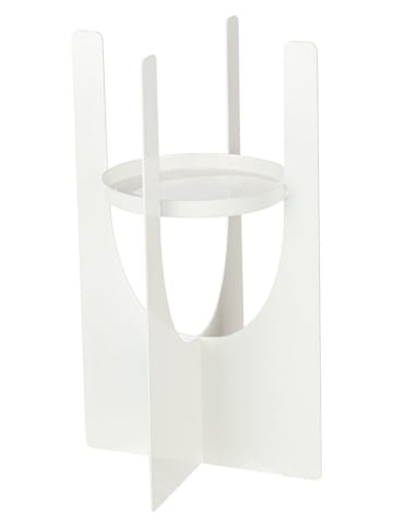 GILDE Świecznik "Moments" w kolorze białym - wys. 39 x Ø 15 cm