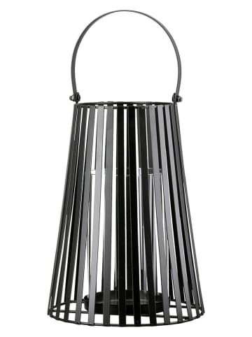 GILDE Świecznik "Gatta" w kolorze czarnym - wys. 24 x Ø 17,5 cm