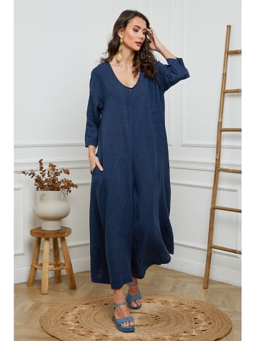 Joséfine Leinen-Jumpsuit "Besorla" in Dunkelblau