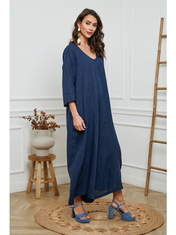 Joséfine Linnen jumpsuit "Besorla" donkerblauw
