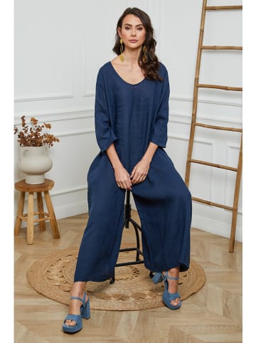 Joséfine Leinen-Jumpsuit "Besorla" in Dunkelblau