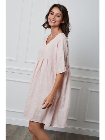 Fleur de Lin Leinen-Kleid "Etsy" in Rosa