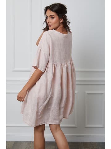 Fleur de Lin Leinen-Kleid "Etsy" in Rosa