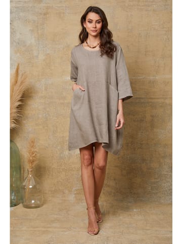 Joséfine Leinenkleid "Direct" in Taupe