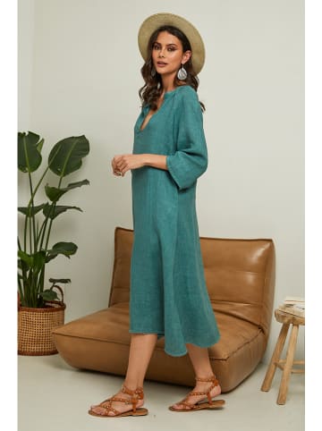 Joséfine Leinenkleid "Granael" in Grün