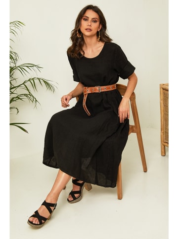 Joséfine Leinenkleid "Gustav" in Schwarz