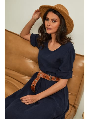 Joséfine Leinenkleid "Gustav" in Dunkelblau