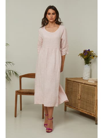 Joséfine Lniana sukienka "Gustav" w kolorze jasnoróżowym