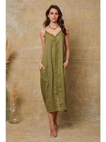 Joséfine Leinenkleid "Louisa" in Khaki