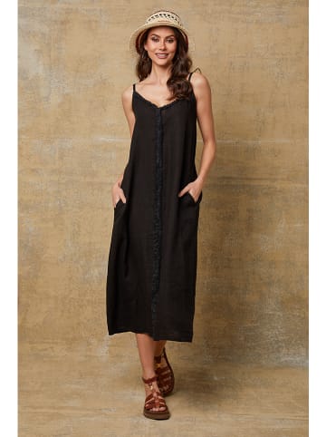 Joséfine Lniana sukienka "Louisa" w kolorze czarnym