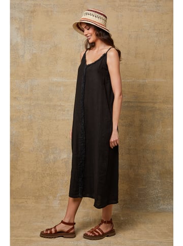 Joséfine Lniana sukienka "Louisa" w kolorze czarnym