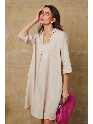 Joséfine Leinenkleid "Mouna" in Beige