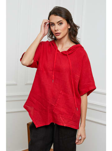 Joséfine Lniana bluzka w kolorze czerwonym