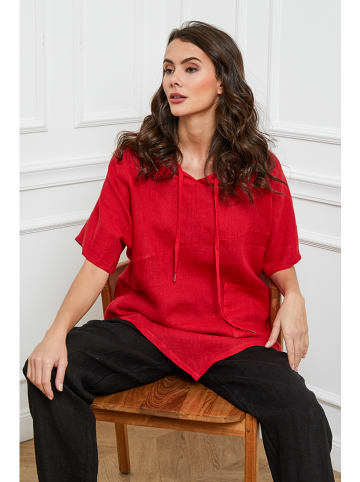 Joséfine Leinen-Bluse  in Rot