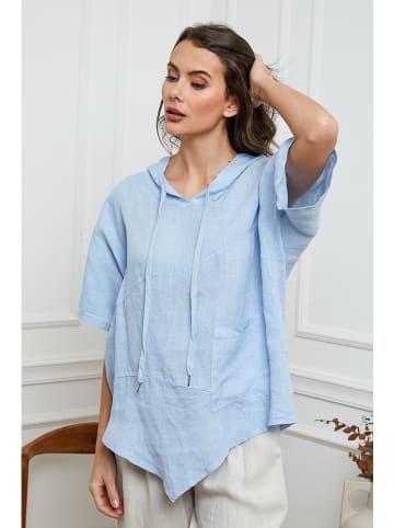 Joséfine Leinen-Bluse  in Hellblau