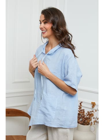 Joséfine Linnen blouse lichtblauw